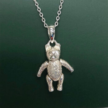 Sterling Silver Teddy Bear Pendant