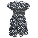 Indigo blue bunny print dress