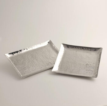 Hand Hammered Stainless Steel Trays